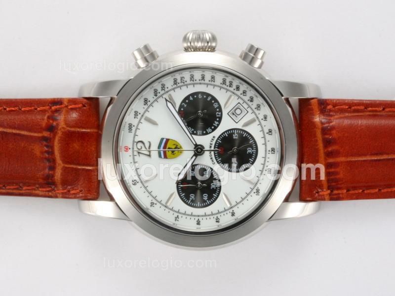 Ferrari Working Chronograph with White Dial
