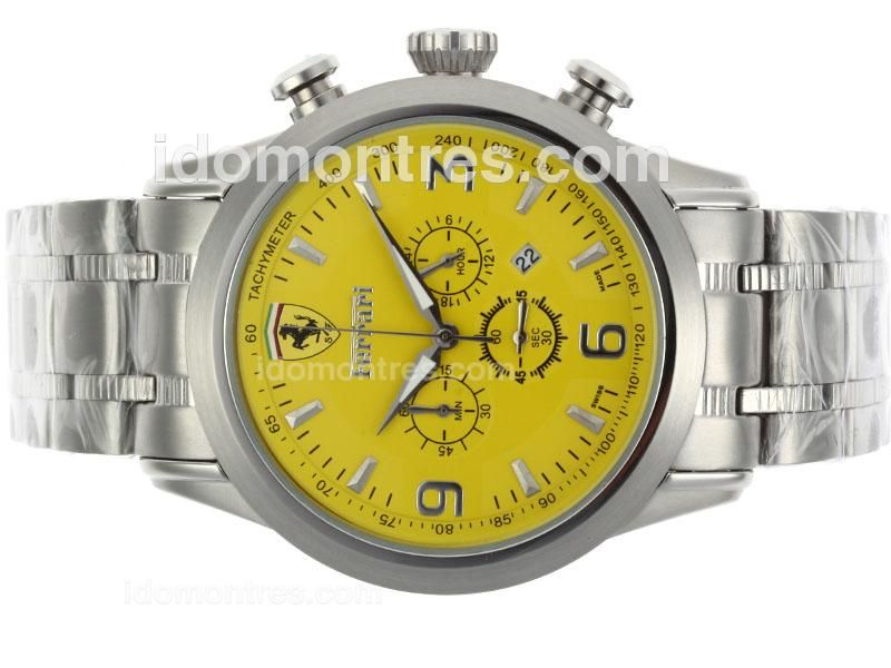 Ferrari Working Chronograph with Yellow Dial