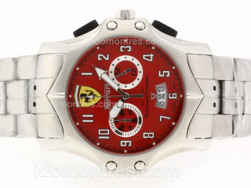 Ferreri Working Chronograph with Red Dial