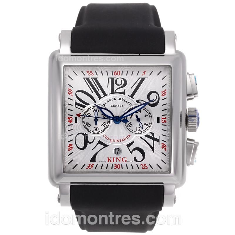 Frank Muller Cortez Conquistador Working Chronograph with White Dial