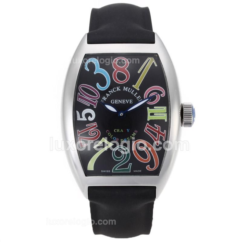 Frank Muller Crazy Color Dreams Automatic with Rubber Strap-Jumbo Version