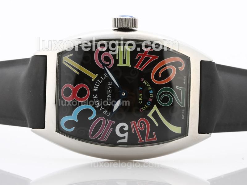 Frank Muller Crazy Color Dreams Automatic with Rubber Strap-Jumbo Version