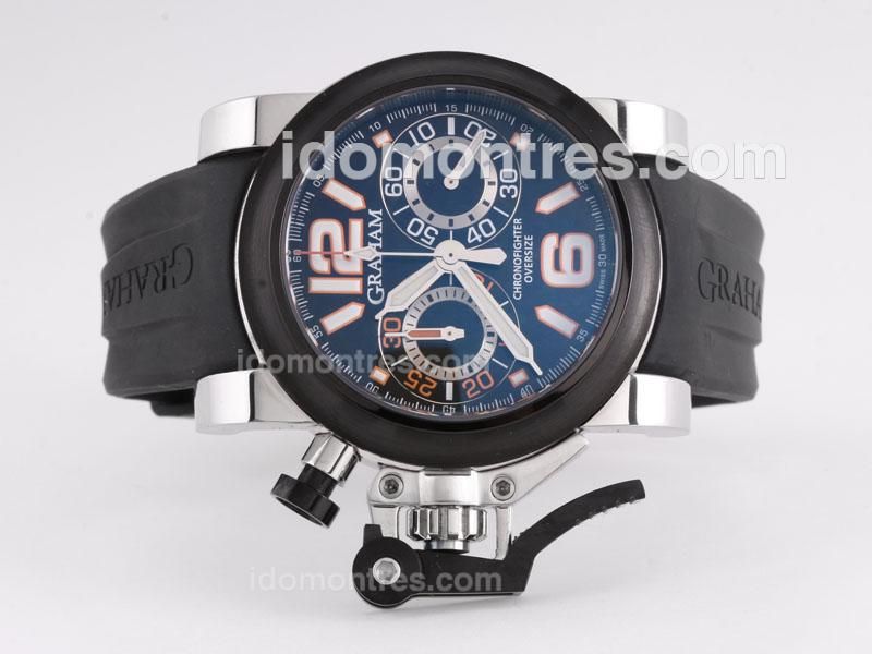 Graham Oversize Chronofighter Overlord MK3 Chrono With Swiss Valjoux 7750 Movement