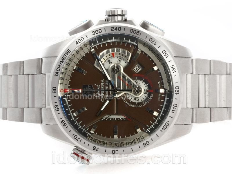 Tag Heuer Grand Carrera Calibre 36 Working Chronograph with Brown Dial S/S-1:1 Version