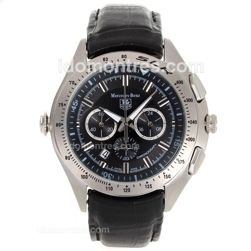 Tag Heuer Mercedes-Benz SLR Working Chronograph with Black Dial