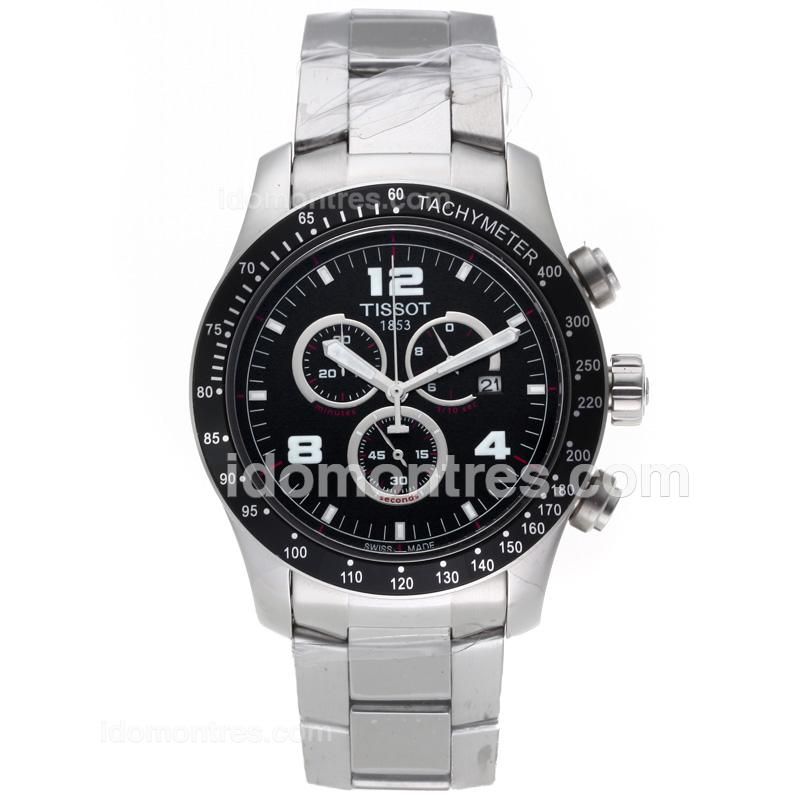 Tissot Sport Working Chronograph with Black Dial and Bezel S/S