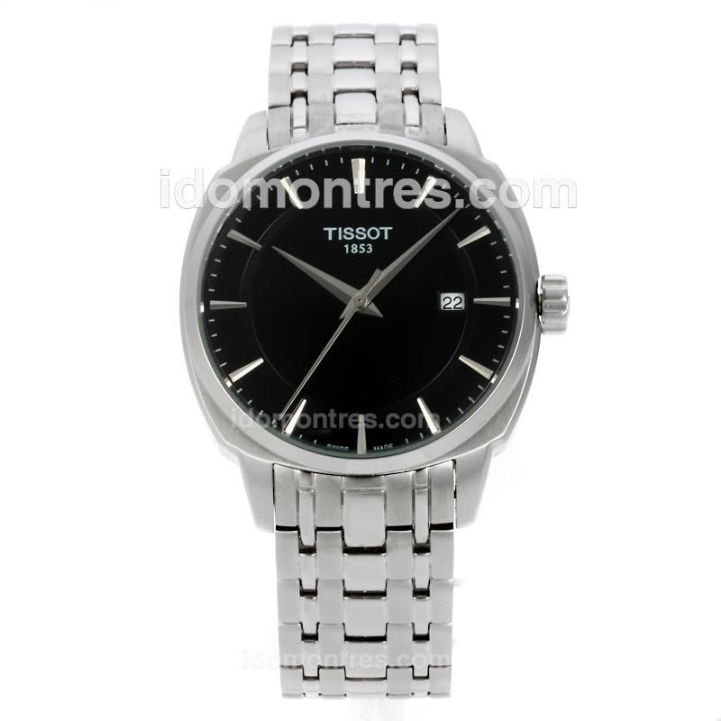 Tissot T-classic Stick Markers with Black Dial