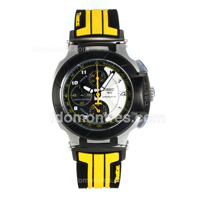 Tissot T-Race Working Chronograph PVD Bezel with Black/White Dial-Limited Edition