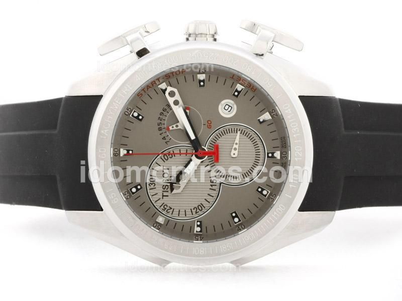 Tissot T-Sport Racing Working Chronograph with Gray Dial-Rubber Strap