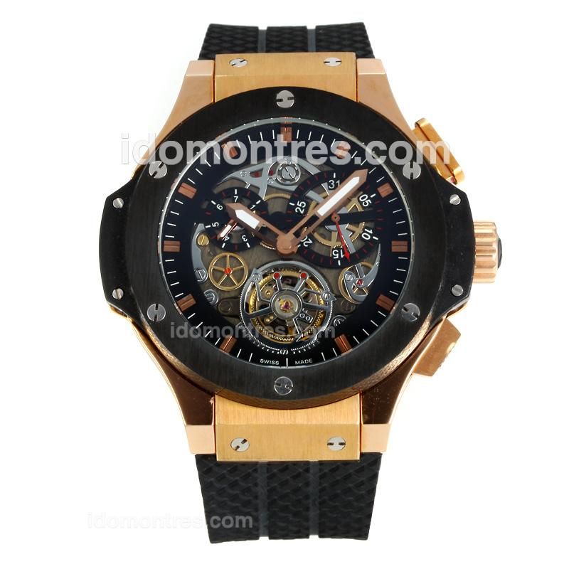 Hublot Big Bang Tourbillon Automatic Rose Gold with Skeleton Dial