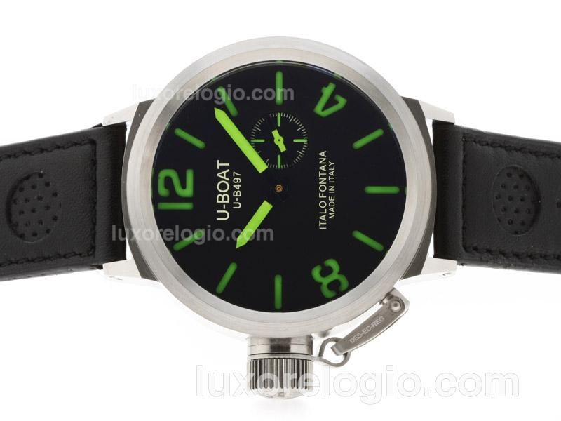 U-Boat Italo Fontana U-B497 Automatic with Black Dial-Green Markers