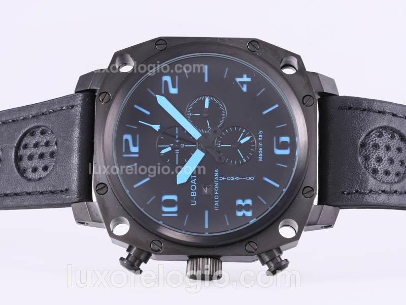 U-Boat Thousands of Feet Automatic PVD Case with Black Dial-Blue Marking