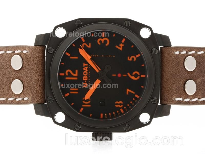 U-Boat Thousands of Feet Swiss ETA 2824 Movement PVD Case-Orange Markers