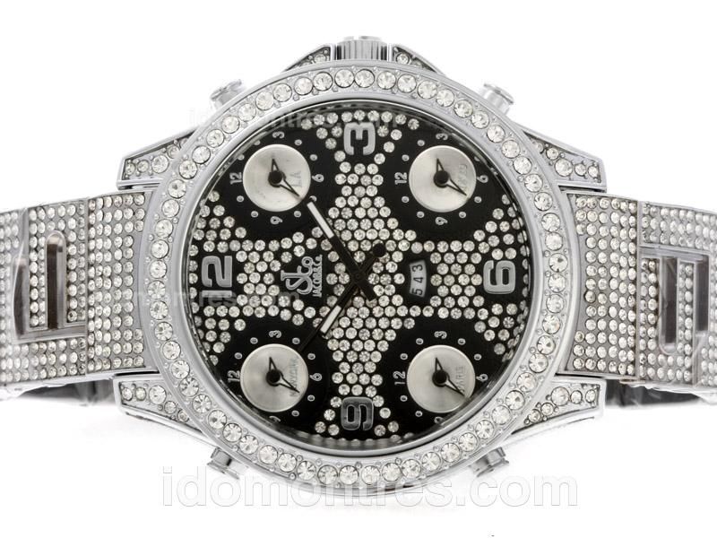 Jacob & Co Classic Five Time Zone with Full Diamond