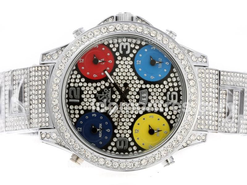 Jacob & Co Classic Five Time Zone with Full Diamond