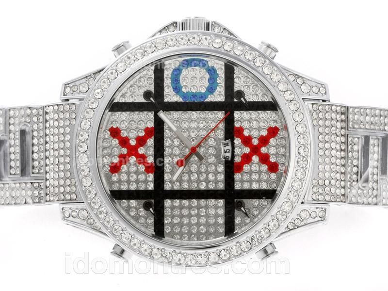 Jacob & Co Classic Five Time Zone with Full Diamond