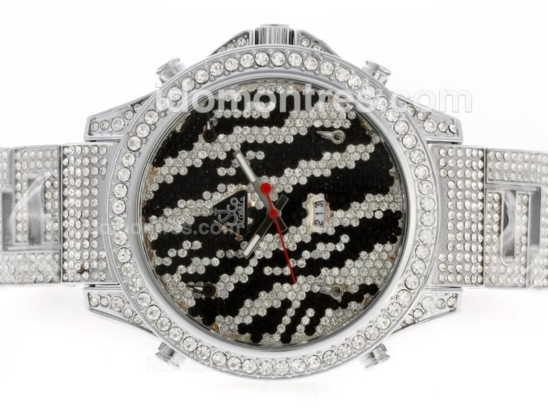 Jacob & Co Classic Five Time Zone with Full Diamond