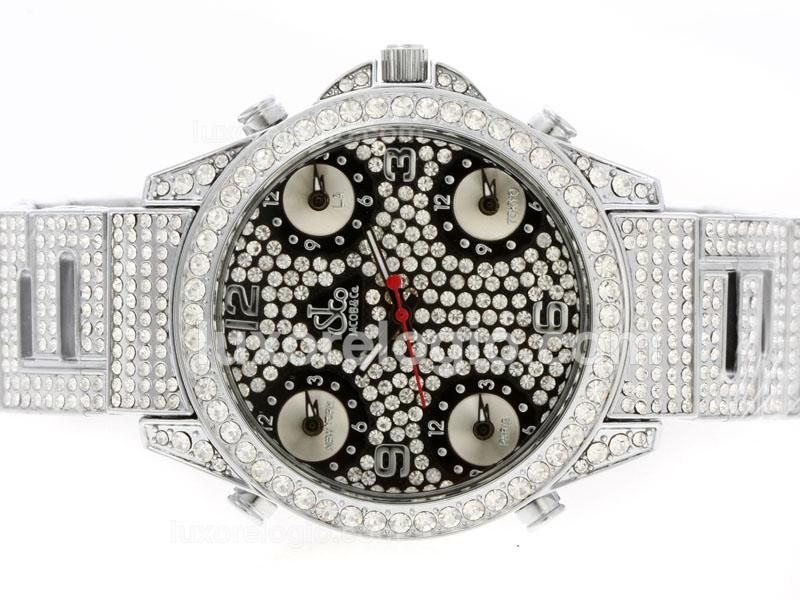 Jacob & Co Classic Five Time Zone with Full Diamond-Mid Size