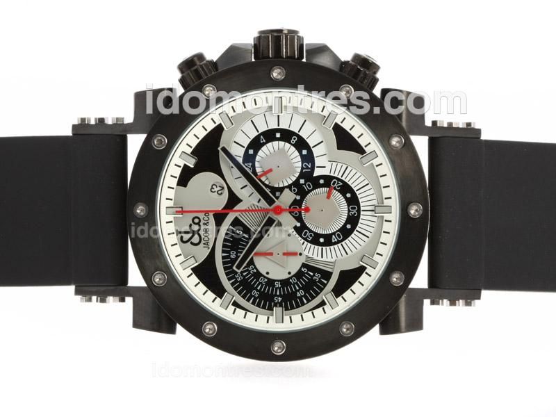 Jacob & Co Classic Working Chronograph PVD Case with Gray Dial