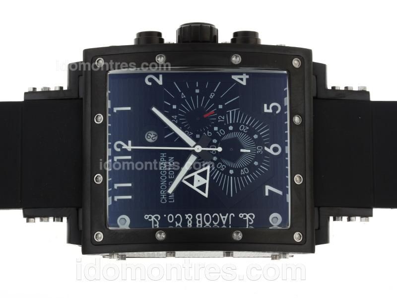 Jacob & Co Classic Working Chronograph PVD Case with Black Dial