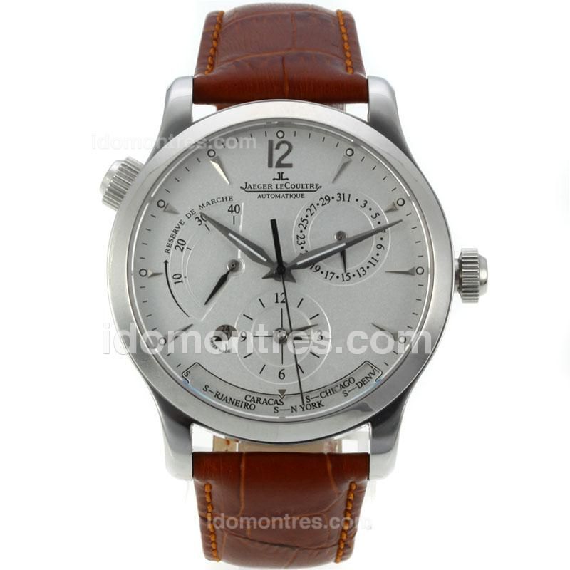 Jaeger-Lecoultre Master Control Working Power Reserve Automatic with Grey Dial-18K Plated Gold Movement