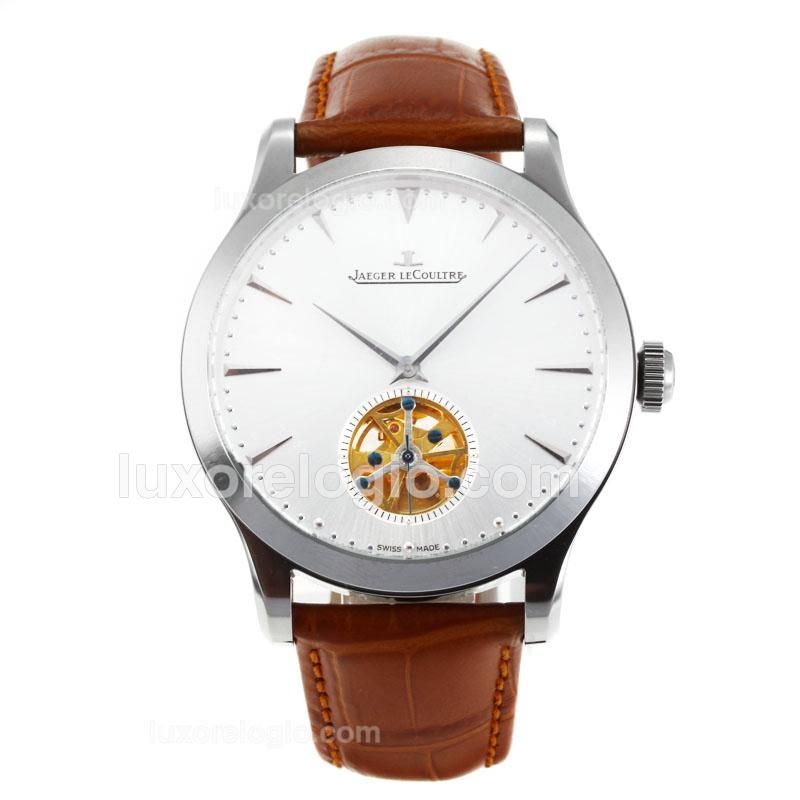 Jaeger-Lecoultre Tourbillion with White Dial-18K Gold Plated Movement