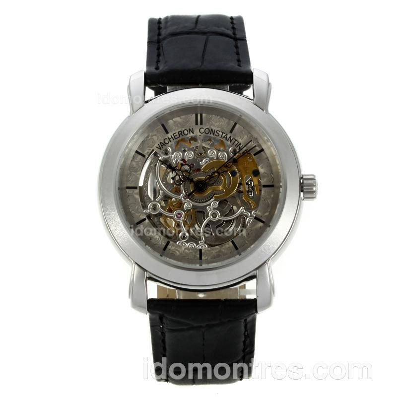 Vacheron Constantin Skeleton Automatic with Black Leather Strap