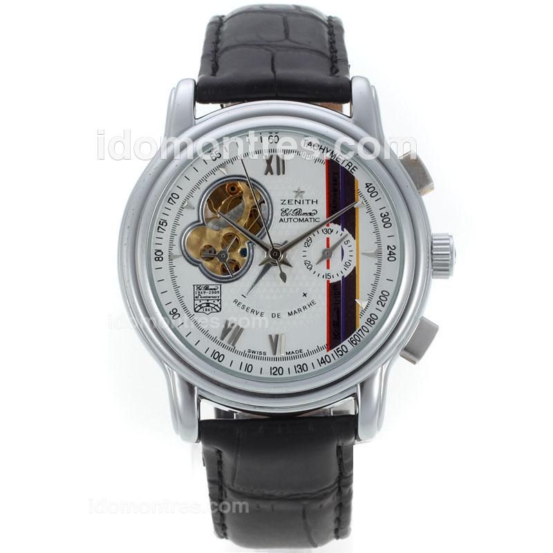 Zenith El Primero Port Royal 40th Anniversary Automatic with White Dial-18K Plated Gold Movement