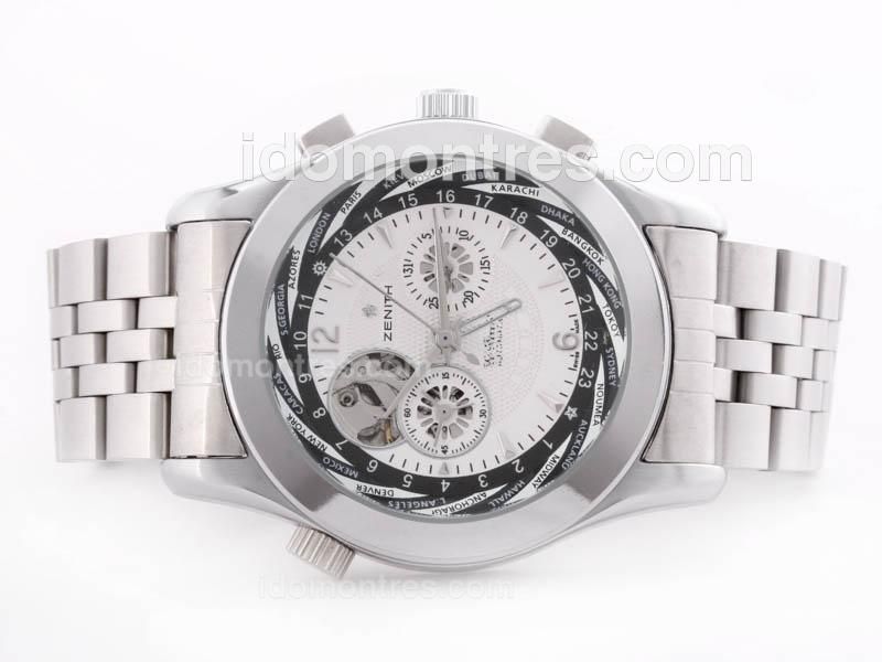 Zenith Grande Class Traveller Open Multicity Automatic with White Dial