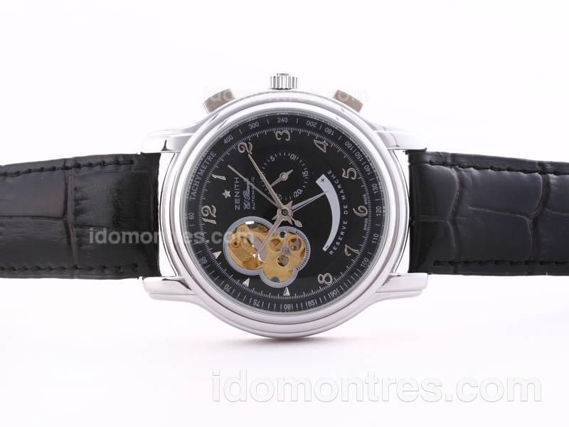 Zenith Open El Primetro Automatic with Black Dial-Number Markers