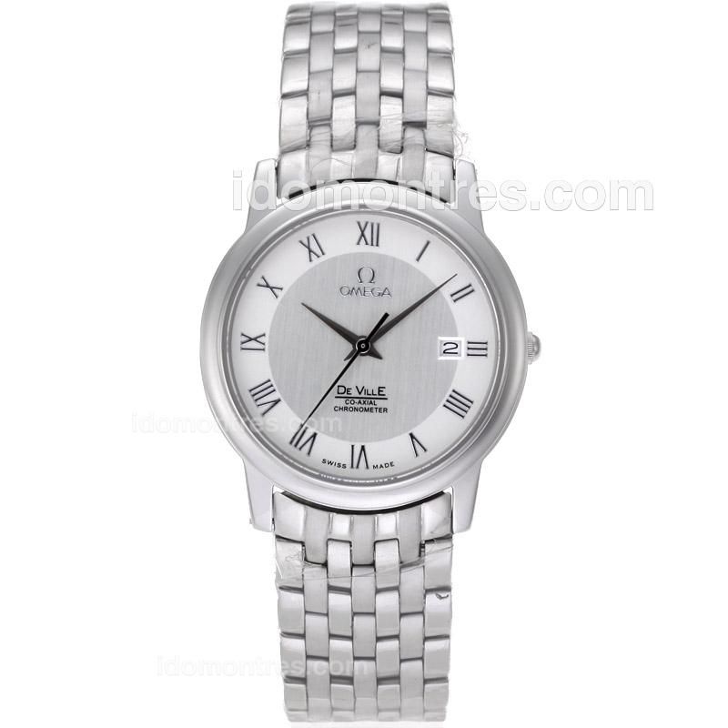 Omega De Ville Roman Markers with Silver Dial S/S-Sapphire Glass