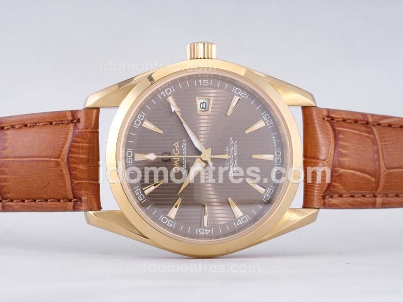 Omega Seamaster Automatic Gold Case with Brown Dial-Limited Edition