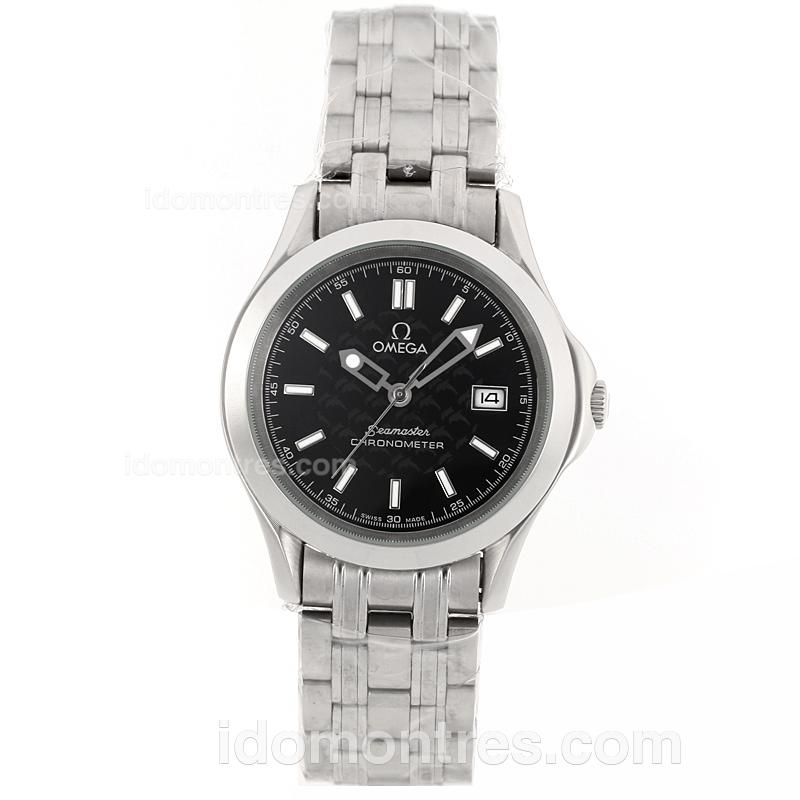 Omega Seamaster Automatic Stick Marking with White Stick Dial S/S