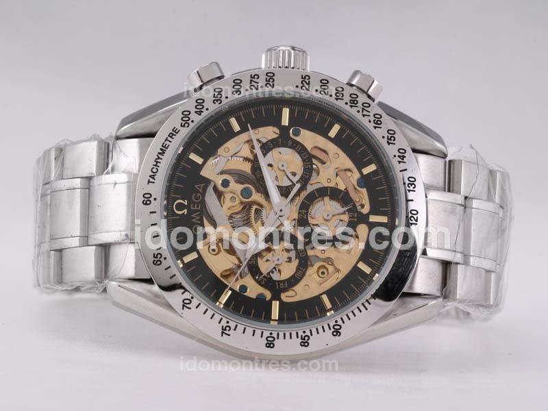 Omega Skeleton Automatic with Black Dial