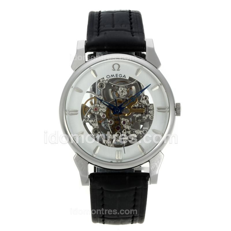 Omega Skeleton Automatic with Leather Strap