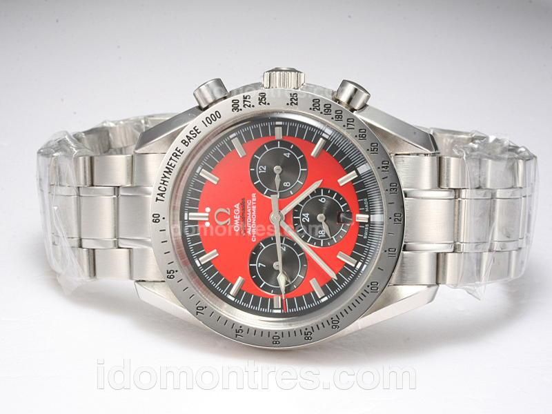 Omega Speedmaster Automatic with Red Dial