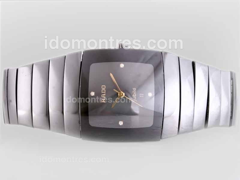 Rado DiaStar Swiss ETA Movement Authentic Ceramic with Black Dial