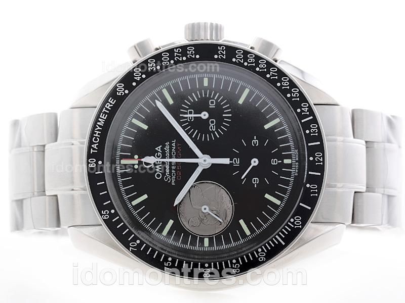 Omega Speedmaster Moon Watch 40th Anniversary Limited Edition S/S-Lemania Movement-Silver Medallion