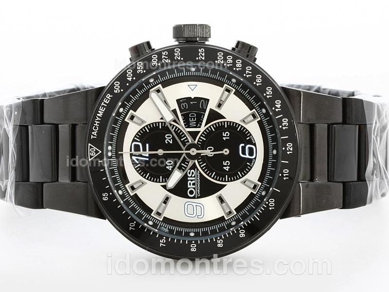 Oris Williams F1 Team Working Chronograph Full PVD with Silver Dial-High Quality