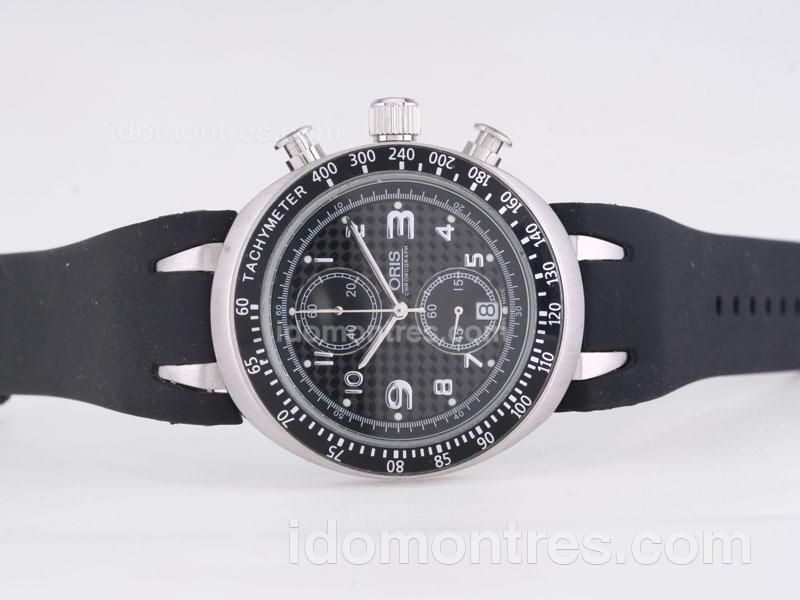 Oris Williams F1 Team Working Chronograph with Black Carbon Fibre Style Dial-Number Marking