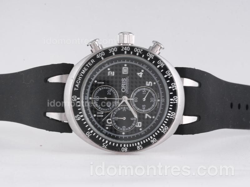 Oris Williams F1 Team Working Chronograph with Black Carbon Fibre Style Dial-Number Marking