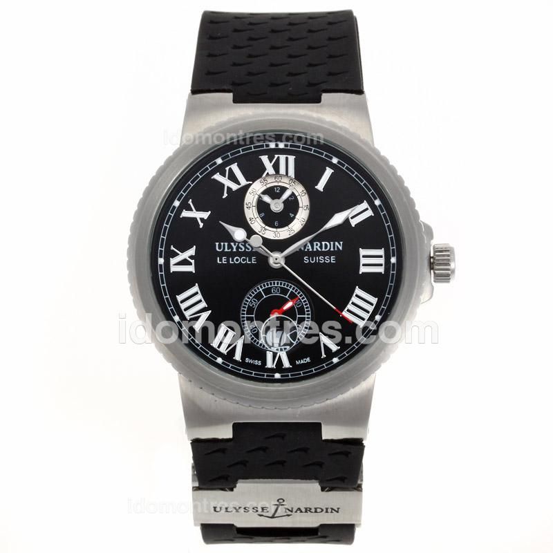 Ulysse Nardin Lelocle Suisse Automatic with Black Dial-Roman Marking