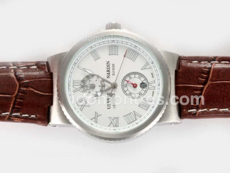 Ulysse Nardin Lelocle Suisse Automatic with White Dial-Roman Marking