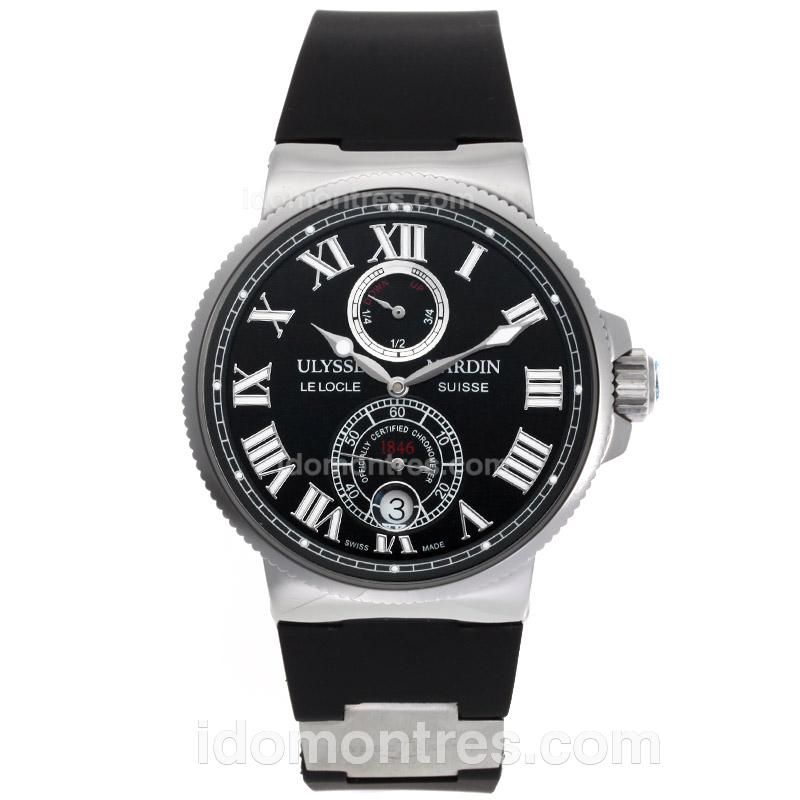 Ulysse Nardin Lelocle Suisse Working Power Reserve Automatic with Black Dial-Roman Markers
