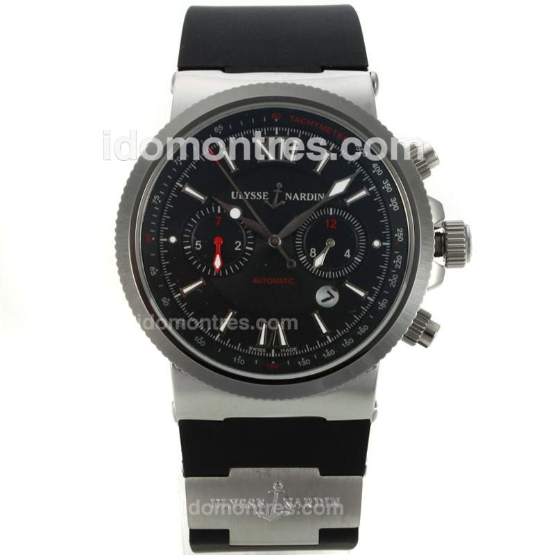 Ulysse Nardin Maxi Marine Automatic with Black Dial-18K Plated Gold Movement