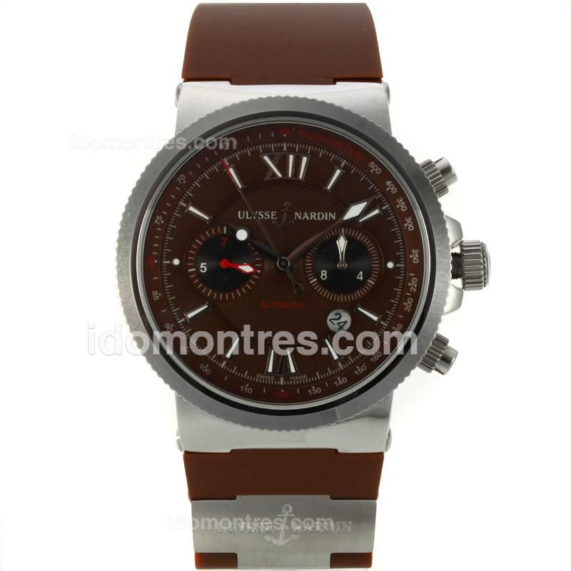 Ulysse Nardin Maxi Marine Automatic with Brown Dial-18K Plated Gold Movement