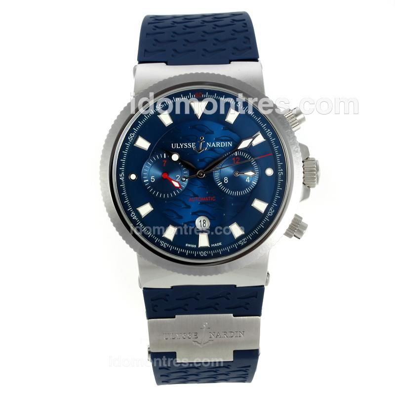 Ulysse Nardin Maxi Marine Automatic with Blue Dial-18K Plated Gold Movement