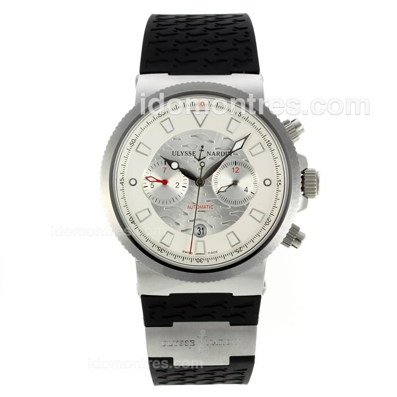 Ulysse Nardin Maxi Marine Automatic with White Dial-18K Plated Gold Movement