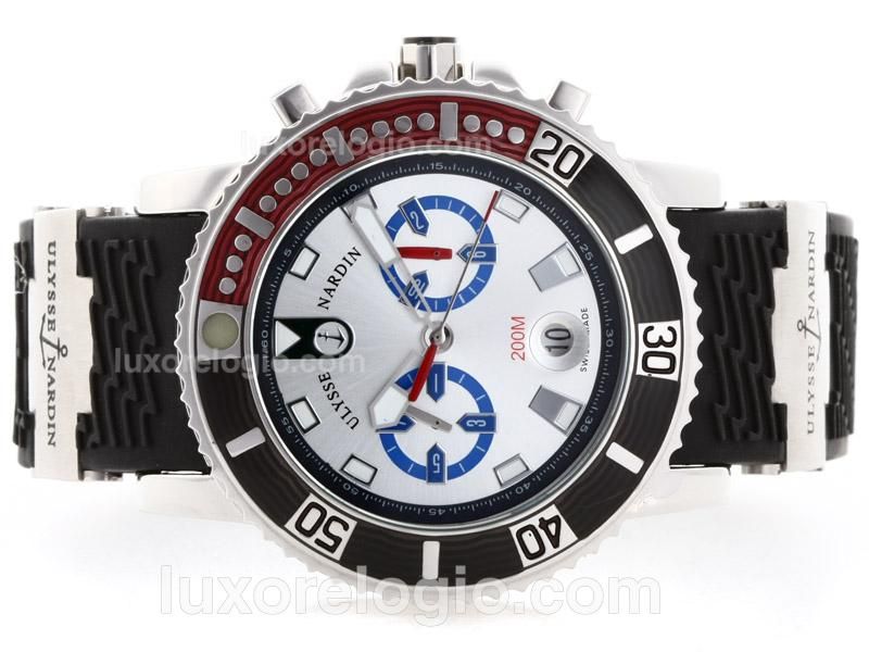 Ulysse Nardin Maxi Marine Diver Automatic with Siver Dial-Rubber Strap
