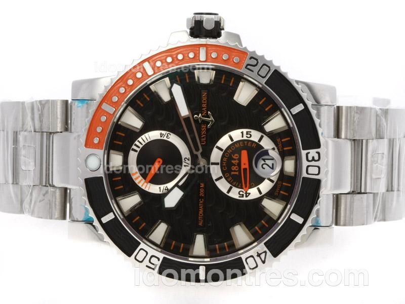 Ulysse Nardin Maxi Marine Diver Working Power Reserve Automatic with Black/Orange Bezel S/S